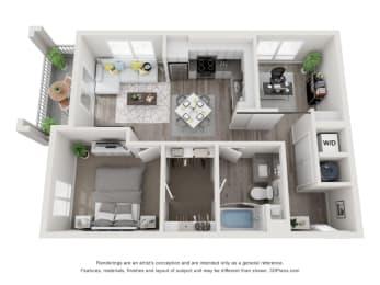 1 bed, 1 bath, 796 sqft, $1,899