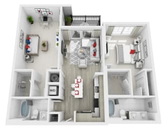 2 beds, 2 baths, 1,041 sqft, $3,333