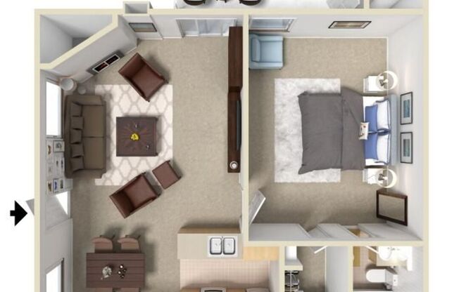 1 bed, 1 bath, 660 sqft, $2,195