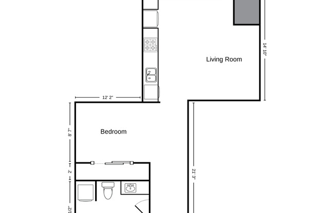 Studio, 1 bath, 634 sqft, $1,550, Unit WR 305-423