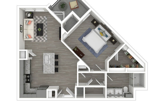 1 bed, 1 bath, 754 sqft, $1,258