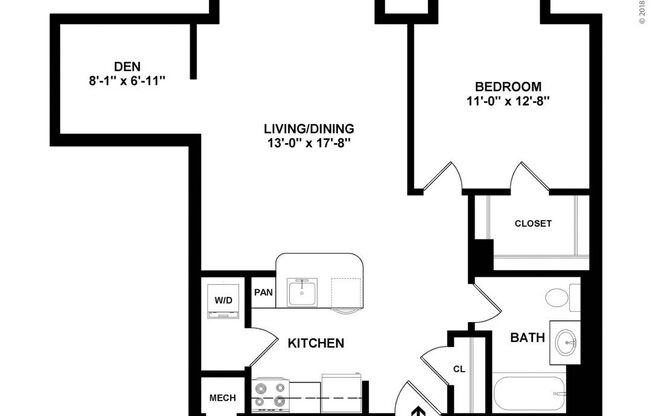 1 bed, 1 bath, 699 sqft, $2,660