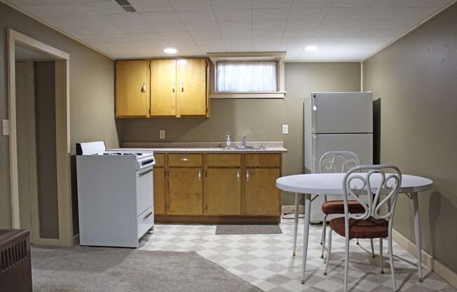 All utilities included in this 1-Bedroom, 1-Bath Garden-Level Apartment