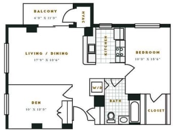 1 bed, 1 bath, 950 sqft, $3,574