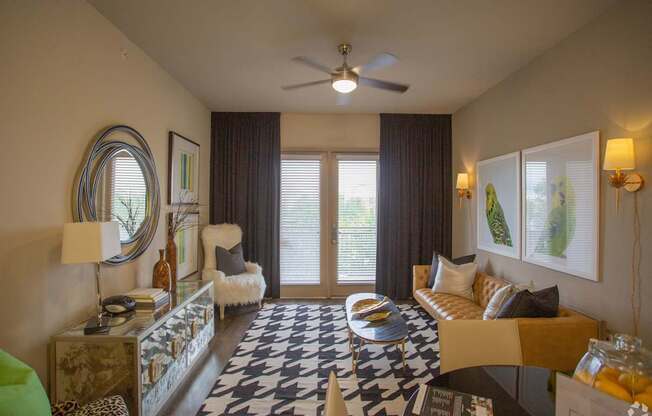 Inside photo of one of our apartment models with furnishings.