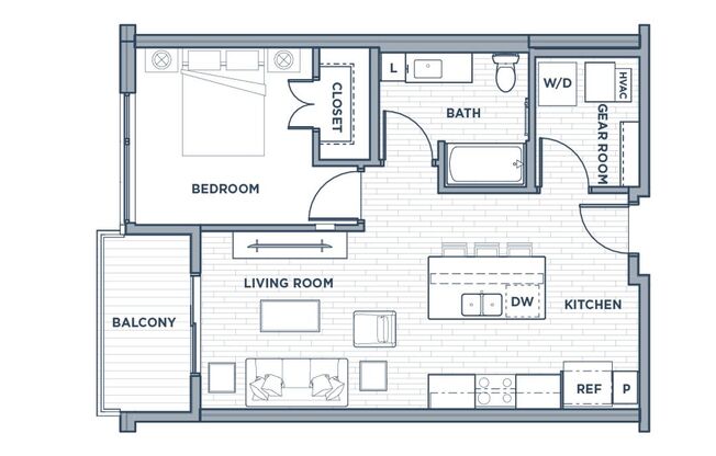 1 bed, 1 bath, 688 sqft, $1,595, Unit 1330