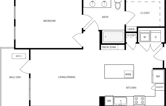 1 bed, 1 bath, 818 sqft, $3,175, Unit 343