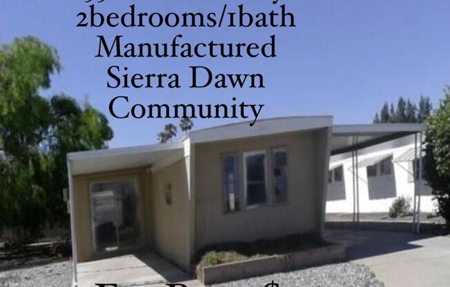 FOR RENT 2 BEDROOM 1 BATH (55+ COMMUNITY)
