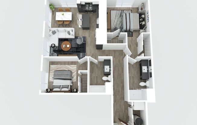 2 beds, 2 baths, 1,061 sqft, $2,210, Unit 404