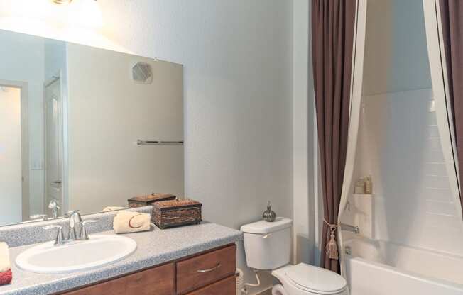 a bathroom with a toilet sink and bathtub