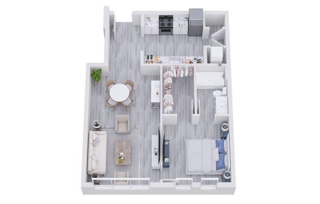 1 bed, 1 bath, 740 sqft, $2,325, Unit 19