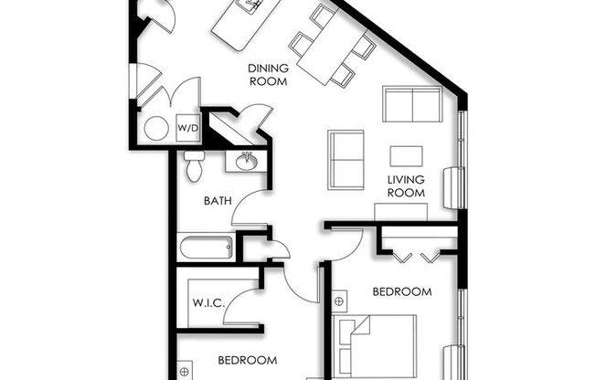 2 beds, 1 bath, 1,011 sqft, $2,600, Unit 329