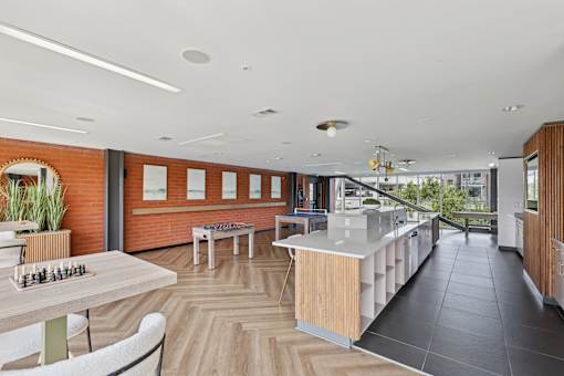 Clubroom with kitchen area