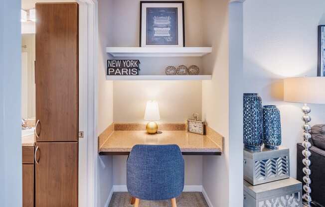Build-in desks in select units - The Crossings at Alexander Place