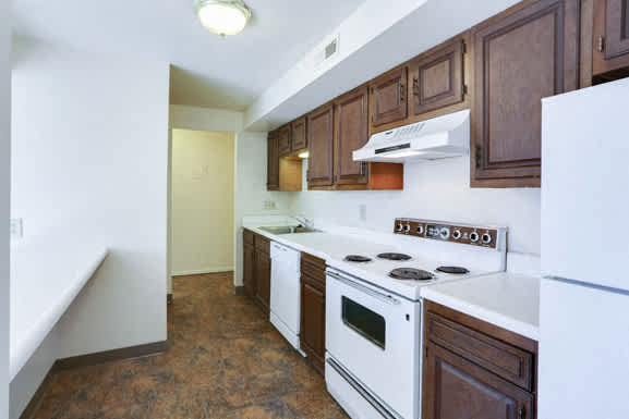 Liberty Square Apartments – Kitchen - Appliances Included - 24 Hour Emergency Maintenance - Garbage Disposal – Dishwasher - Ask for a Tour - Pet Friendly