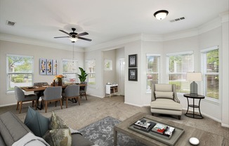 Spacious Living Room at Villas at Carrington Square in Overland Park, KS