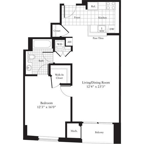1 bed, 1 bath, 715 sqft, $2,552, Unit 1310