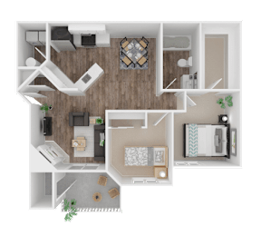 2 beds, 1 bath, 934 sqft, $1,488