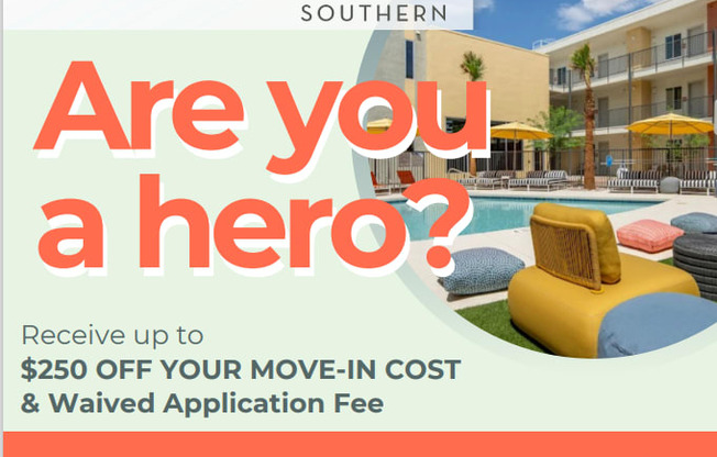 are you a hero receive a 50 off your move in cost to your