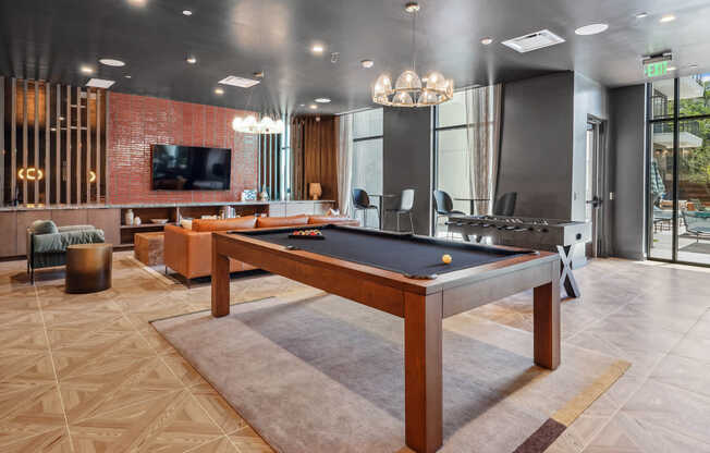 Resident Lounge with Billiards Table