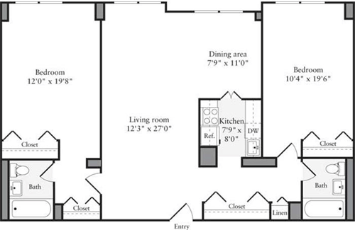 2 beds, 2 baths, 1,139 sqft, $6,493