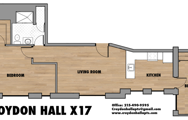 2 beds, 1 bath, 610 sqft, $1,850, Unit 117