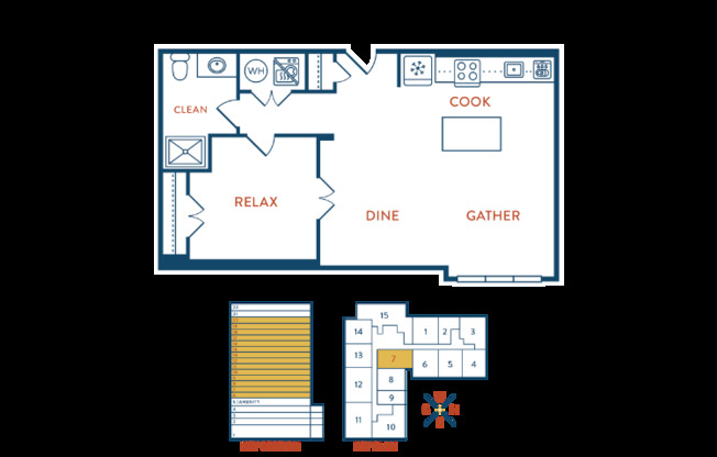 Studio, 1 bath, 728 sqft, $2,429