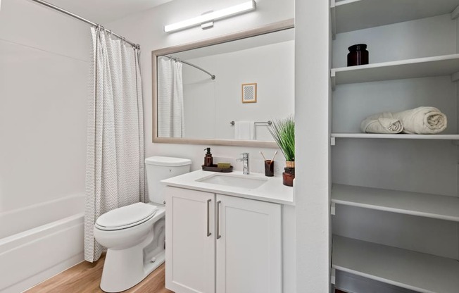 a bathroom with a toilet sink and a mirror