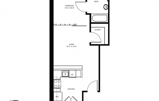 Studio, 1 bath, 559 sqft, $1,051