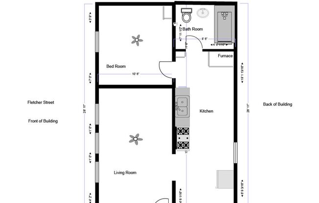 1 bed, 1 bath, 550 sqft, $1,400, Unit 2705 - 2