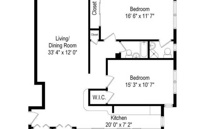 2 beds, 2 baths, 1,100 sqft, $3,195, Unit 519