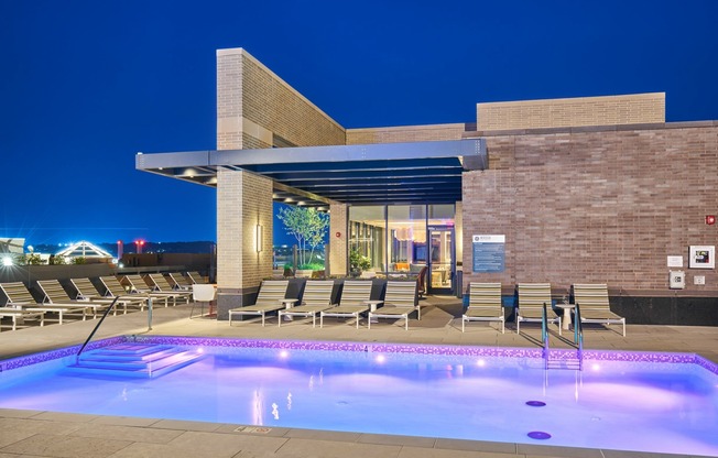 LED Lighting Switches Up The Nighttime Look Of The Rooftop Pool