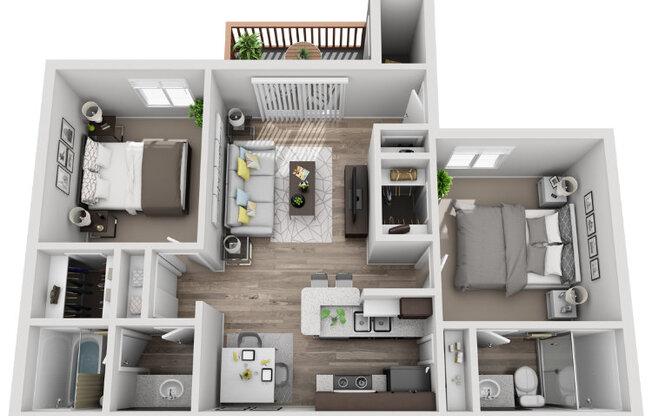 2 beds, 2 baths, 900 sqft, $1,379