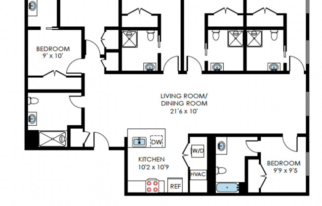 1 bed, 1 bath, 130 sqft, $1,100