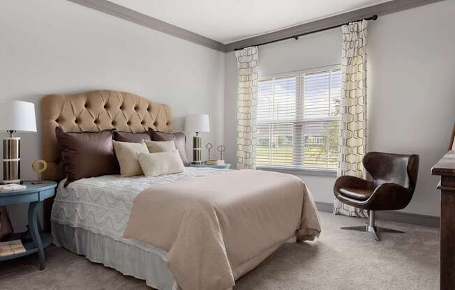 Spacious Bedroom With Comfortable Bed at Adara Overland Park, Overland Park, Kansas