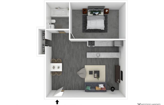 1 bed, 1 bath, 695 sqft, $1,698, Unit 215
