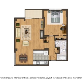 1 bed, 1 bath, 625 sqft, $1,920