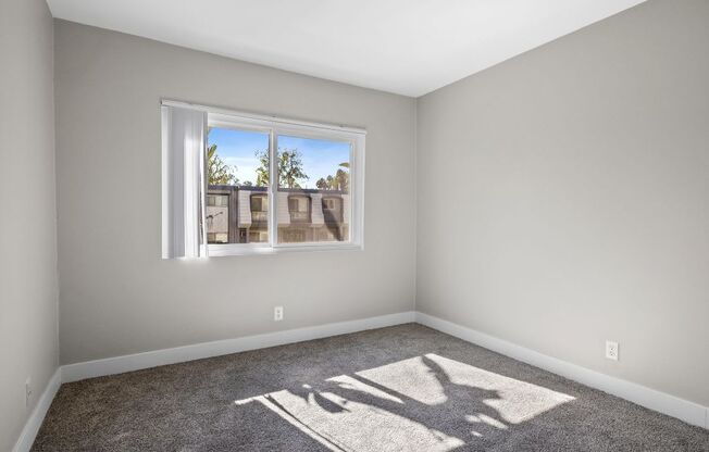 Carpeted bedroom at The Reserve at Warner Center, Woodland Hills, California