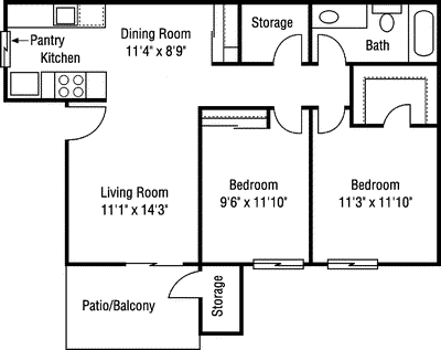 2 beds, 1 bath, 800 sqft, $3,173, Unit 145