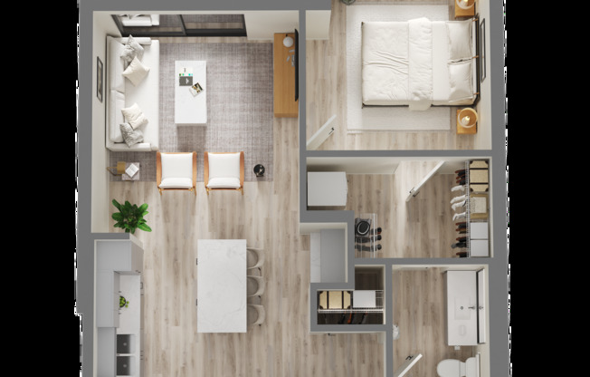 1 bed, 1 bath, 681 sqft, $1,500, Unit 114