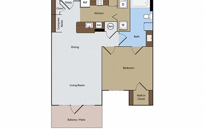 1 bed, 1 bath, 779 sqft, $1,299