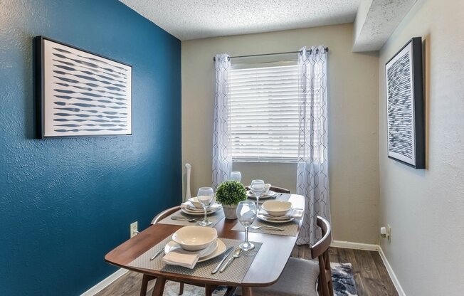 Dining area at Rock Creek Apartment Homes in Dallas, Texas, TX