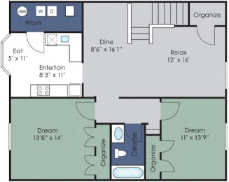 2 beds, 1 bath, 1,070 sqft, $1,920