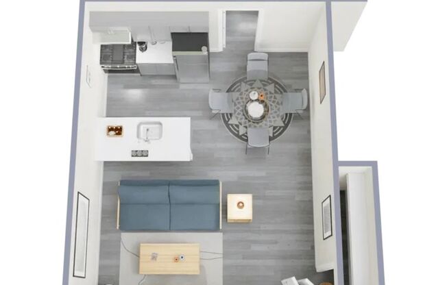 Studio, 1 bath, 383 sqft, $1,000, Unit 1056