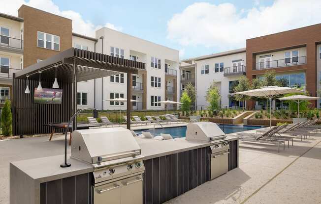 Poolside Grilling Area