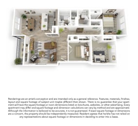 2 beds, 2 baths, 1,108 sqft, $2,228