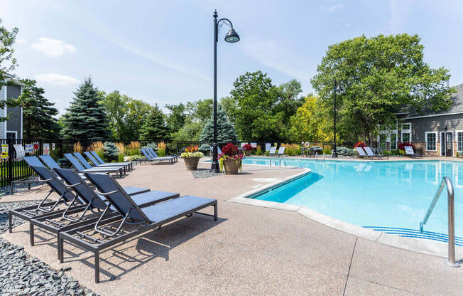 our apartments showcase a swimming pool