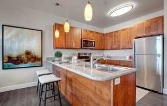 Ritz Classic 1 Bedroom Kitchen With Stainless Steel Appliances