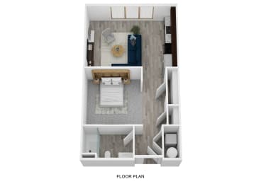 Studio, 1 bath, 550 sqft, $1,388