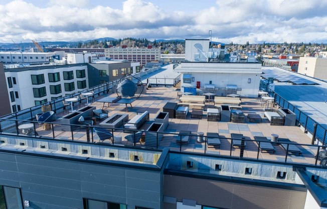 Drone View Of Buildings at Marina Square, Bremerton